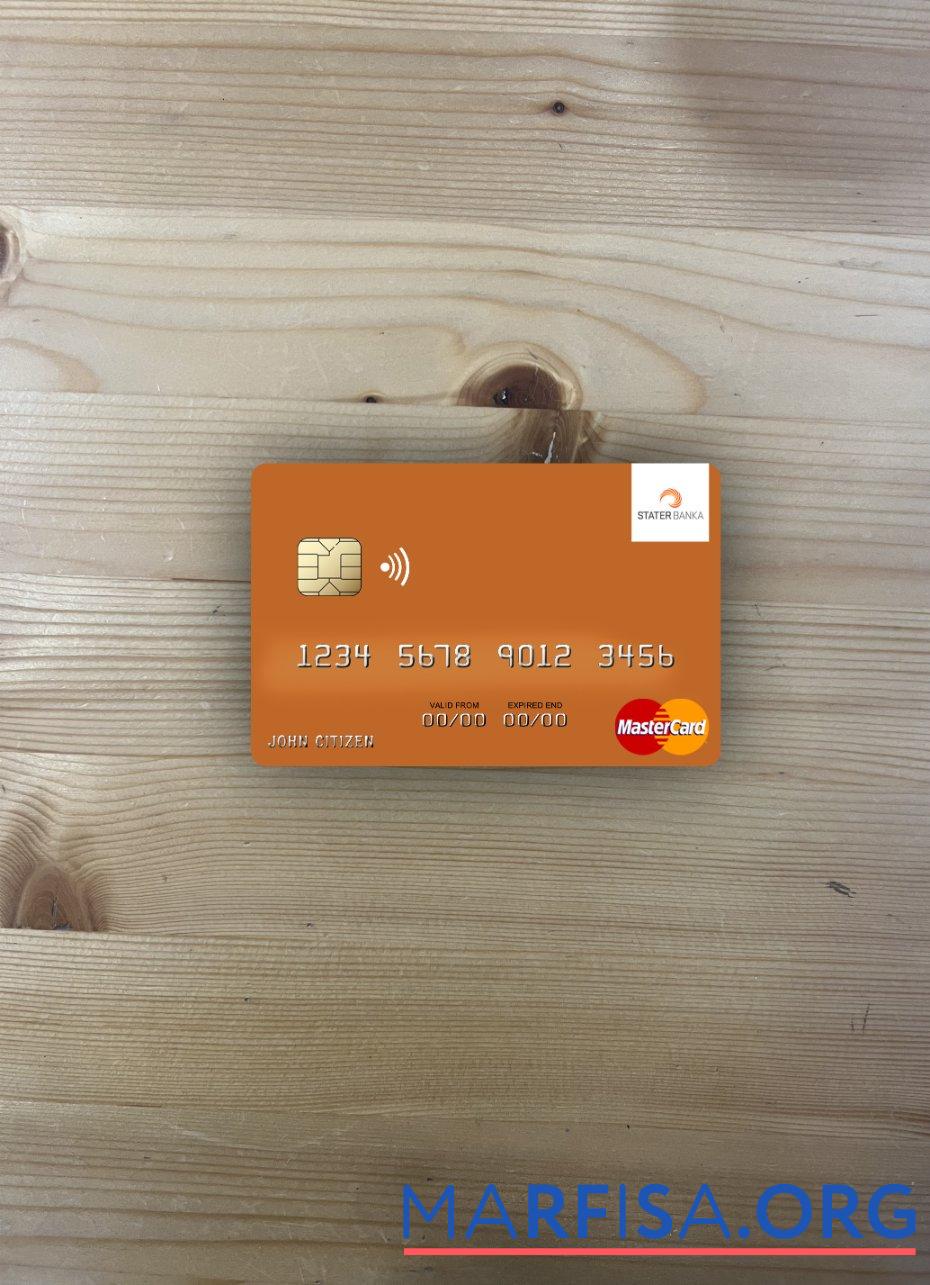 Blank North Macedonia Stater Banka AD Kumanovo mastercard photolook front template